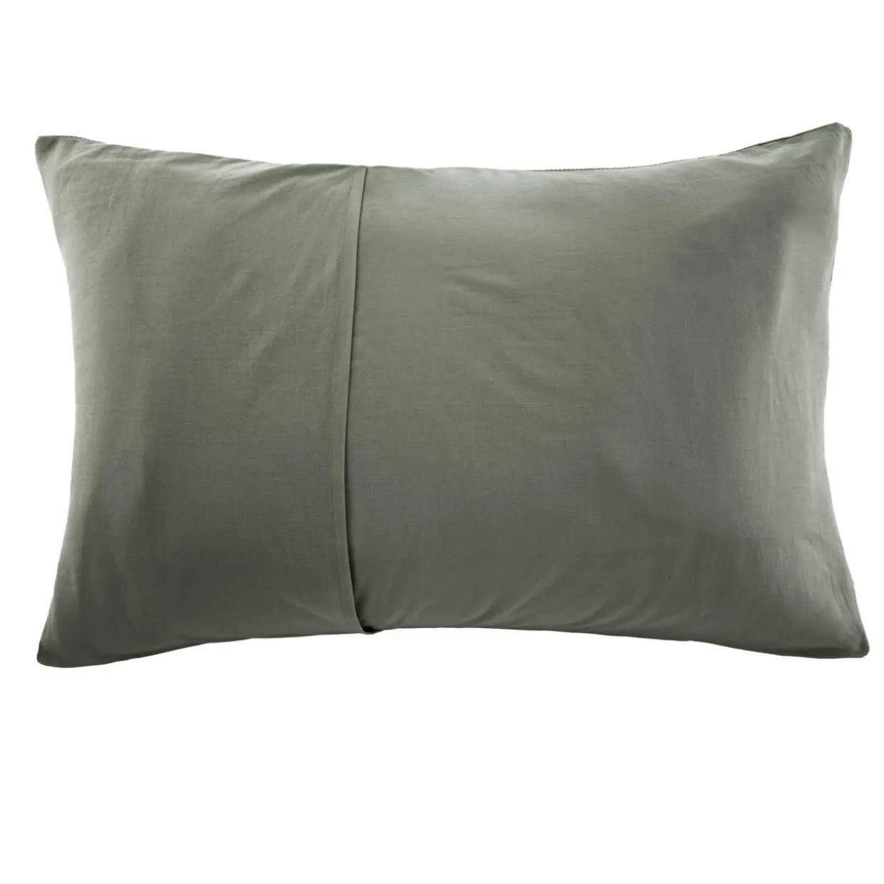 Taie d'oreiller quadruple gaze de coton ( 50 x 70 cm) Victoria x Gaïa Vert romarin