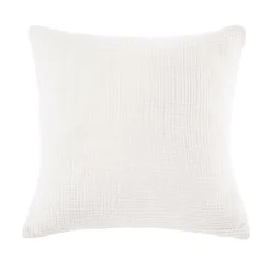 Taie d'oreiller quadruple gaze de coton (60 x 60 cm) Victoria x Gaïa Blanc chantilly