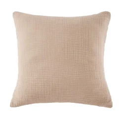 Taie d'oreiller quadruple gaze de coton (60 x 60 cm) Victoria x Gaïa Ficelle