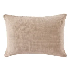 Taie d'oreiller quadruple gaze de coton (50 x 70 cm) Victoria x Gaïa Ficelle