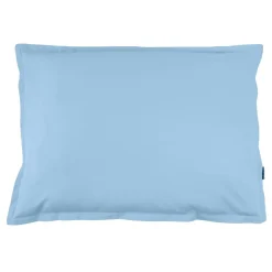 Taie d'oreiller rectangulaire percale de coton (50 x 80 cm) Cali Bleu ciel