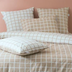 Taie d'oreiller rectangulaire percale de coton (50 x 70 cm) Max Beige