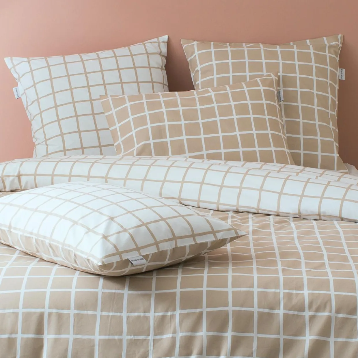 Taie d'oreiller rectangulaire percale de coton (50 x 70 cm) Max Beige