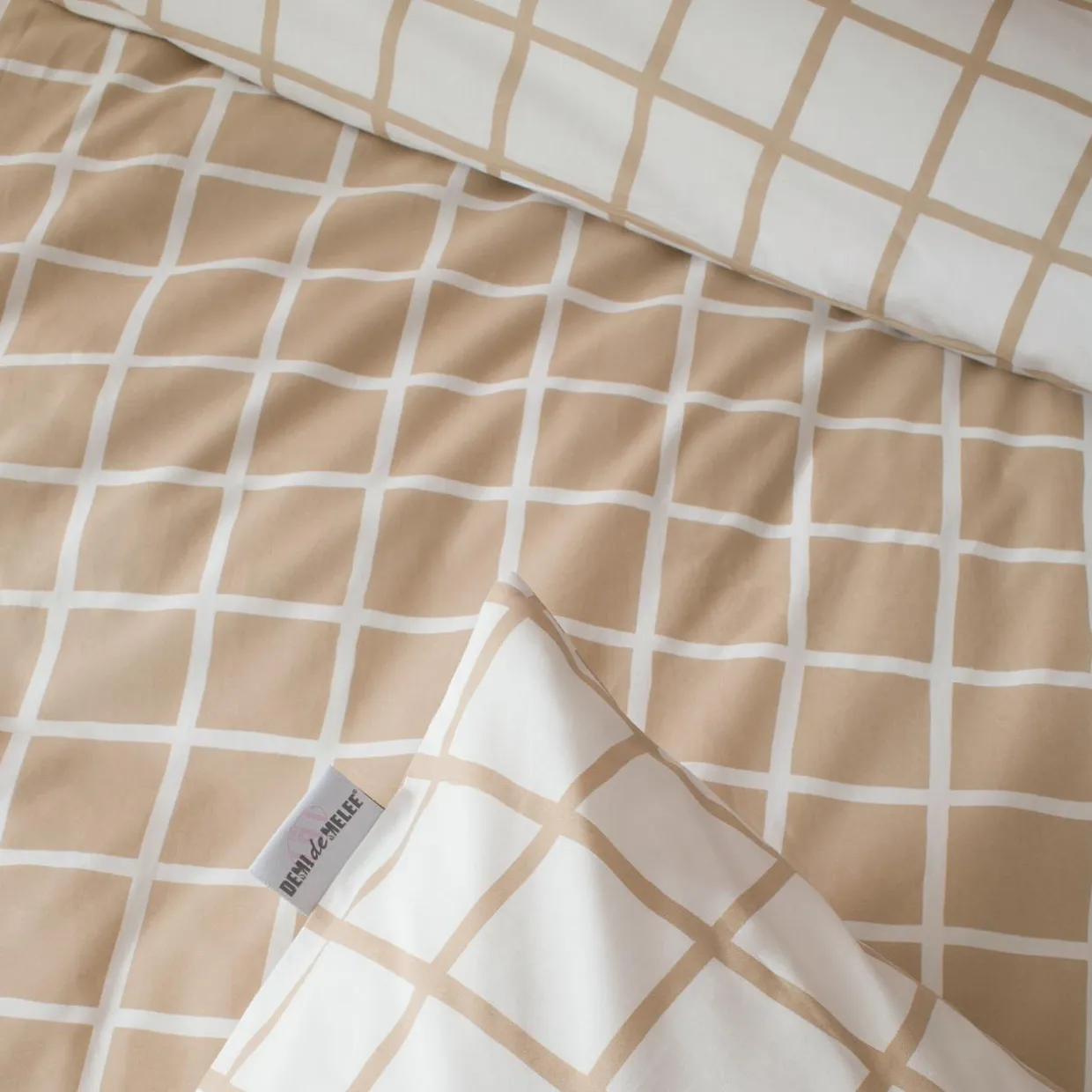 Taie d'oreiller rectangulaire percale de coton (50 x 70 cm) Max Beige