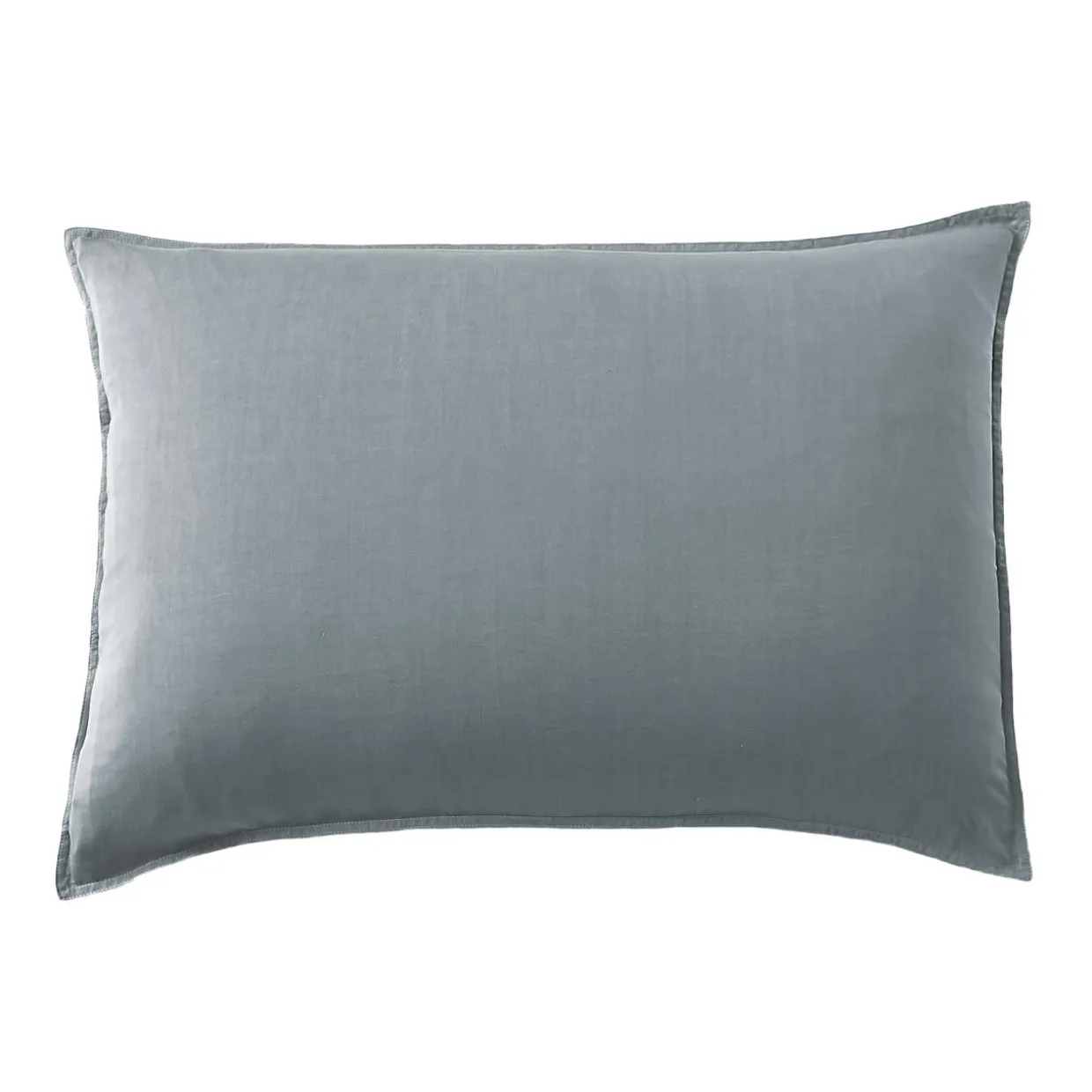 Taie d'oreiller rectangulaire lyocell Tencel™ lavé (50 x 80 cm) Olivia Bleu stone
