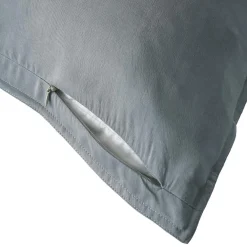 Taie d'oreiller rectangulaire lyocell Tencel™ lavé (50 x 80 cm) Olivia Bleu stone