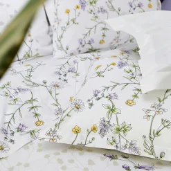 Taie d'oreiller rectangulaire coton (50 x 70 cm) Foliflora Blanche