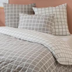 Taie d'oreiller rectangulaire percale de coton (50 x 70 cm) Max Grise