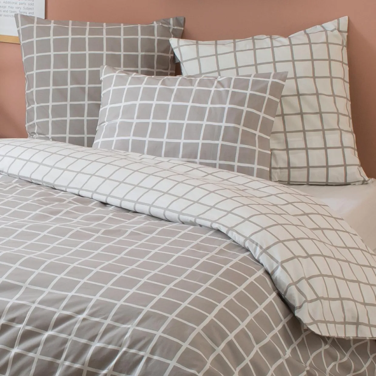 Taie d'oreiller rectangulaire percale de coton (50 x 70 cm) Max Grise