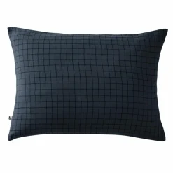 Taie d'oreiller rectangulaire gaze de coton (50 x 70 cm) Gaïa Mix Bleu nuit