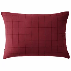 Taie d'oreiller rectangulaire gaze de coton (50 x 70 cm) Gaïa Match Lie de vin