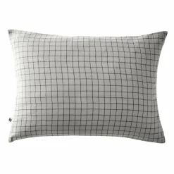 Taie d'oreiller rectangulaire gaze de coton (50 x 70 cm) Gaïa Mix Gris nuage