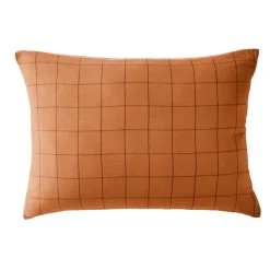Taie d'oreiller rectangulaire gaze de coton (50 x 70 cm) Gaïa Match Abricot