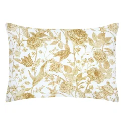 Taie d'oreiller rectangulaire percale de coton (50 x 70 cm) Jacinthe Jaune moutarde