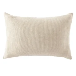 Taie d'oreiller rectangulaire coton nid d'abeille (50 x 70 cm) Eva Beige
