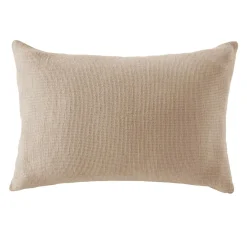 Taie d'oreiller rectangulaire coton nid d'abeille (50 x 80 cm) Eva Ficelle