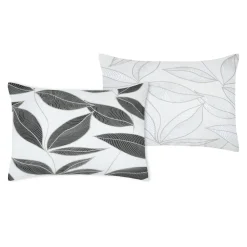 Taie d'oreiller rectangulaire percale de coton (50 x 70 cm) Matisse Grise
