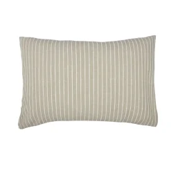 Taie d'oreiller rectangulaire réversible coton texturé et percale (50 x 70 cm) Alice Ecru