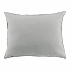 Taie d'oreiller rectangulaire flanelle de coton (50 x 80 cm) Nina Gris clair