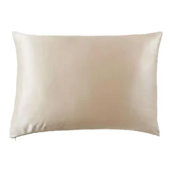 Taie d'oreiller rectangulaire soie de mûrier (50 x 80 cm) Mizuki Beige pampa