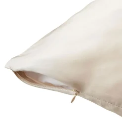 Taie d'oreiller rectangulaire soie de mûrier (50 x 80 cm) Mizuki Beige pampa