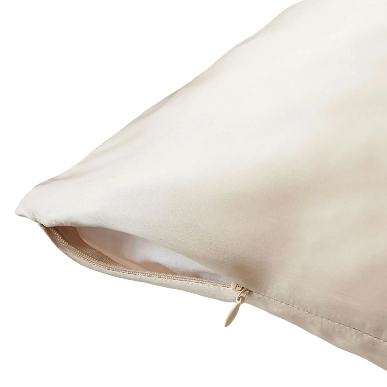 Taie d'oreiller rectangulaire soie de mûrier (50 x 80 cm) Mizuki Beige pampa