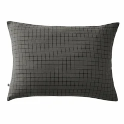 Taie d'oreiller rectangulaire gaze de coton (50 x 70 cm) Gaïa Mix Gris granit