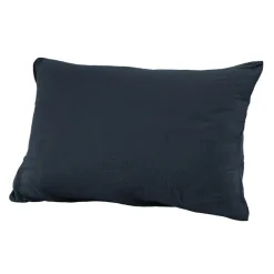 Taie d'oreiller rectangulaire gaze de coton (50 x 70 cm) Gaïa Bleu nuit