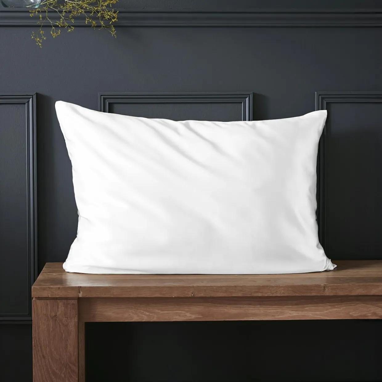 Taie d'oreiller rectangulaire soie de mûrier (50 x 70 cm) Mizuki Blanche