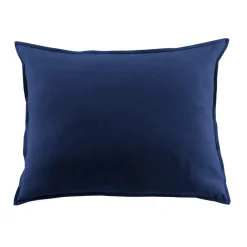 Taie d'oreiller rectangulaire flanelle de coton (50 x 70 cm) Nina Bleu nuit