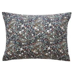 Taie d'oreiller rectangulaire gaze de coton (50 x 70 cm) Constance Bleu nuit