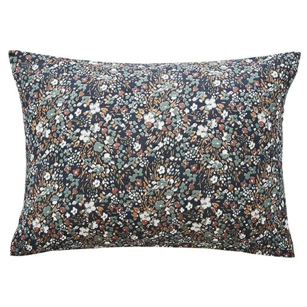 Taie d'oreiller rectangulaire gaze de coton (50 x 70 cm) Constance Bleu nuit