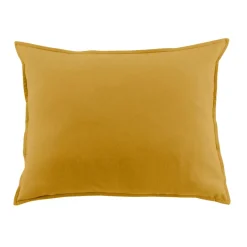 Taie d'oreiller rectangulaire flanelle de coton (50 x 70 cm) Nina Jaune ocre