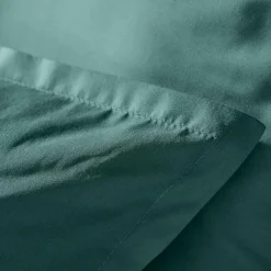 Taie d'oreiller rectangulaire percale de coton (50 x 70 cm) Cali Bleu canard