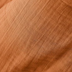 Taie d'oreiller rectangulaire gaze de coton (50 x 70 cm) Gaïa Abricot