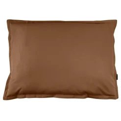 Taie d'oreiller rectangulaire percale de coton (50 x 70 cm) Cali Marron chocolat