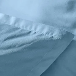 Taie d'oreiller rectangulaire percale de coton (50 x 70 cm) Cali Bleu ciel