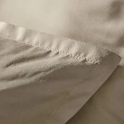 Taie d'oreiller rectangulaire percale de coton (50 x 80 cm) Cali Taupe