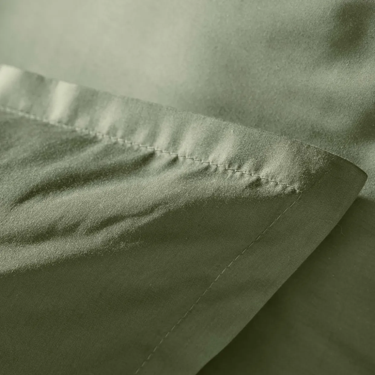 Taie d'oreiller rectangulaire percale de coton (50 x 80 cm) Cali Vert romarin