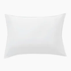 Taie d'oreiller rectangulaire satin de bambou (50 x 80 cm) Sienna Blanc chantilly