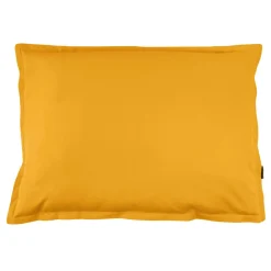 Taie d'oreiller rectangulaire percale de coton (50 x 70 cm) Cali Jaune moutarde