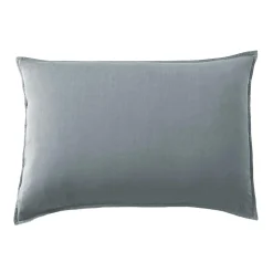 Taie d'oreiller rectangulaire lyocell Tencel™ lavé (50 x 70 cm) Olivia Bleu stone