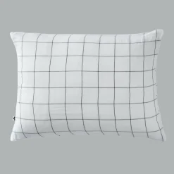 Taie d'oreiller rectangulaire gaze de coton (50 x 70 cm) Gaïa Match Blanc chantilly