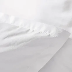 Taie d'oreiller rectangulaire percale de coton (50 x 80 cm) Cali Blanc