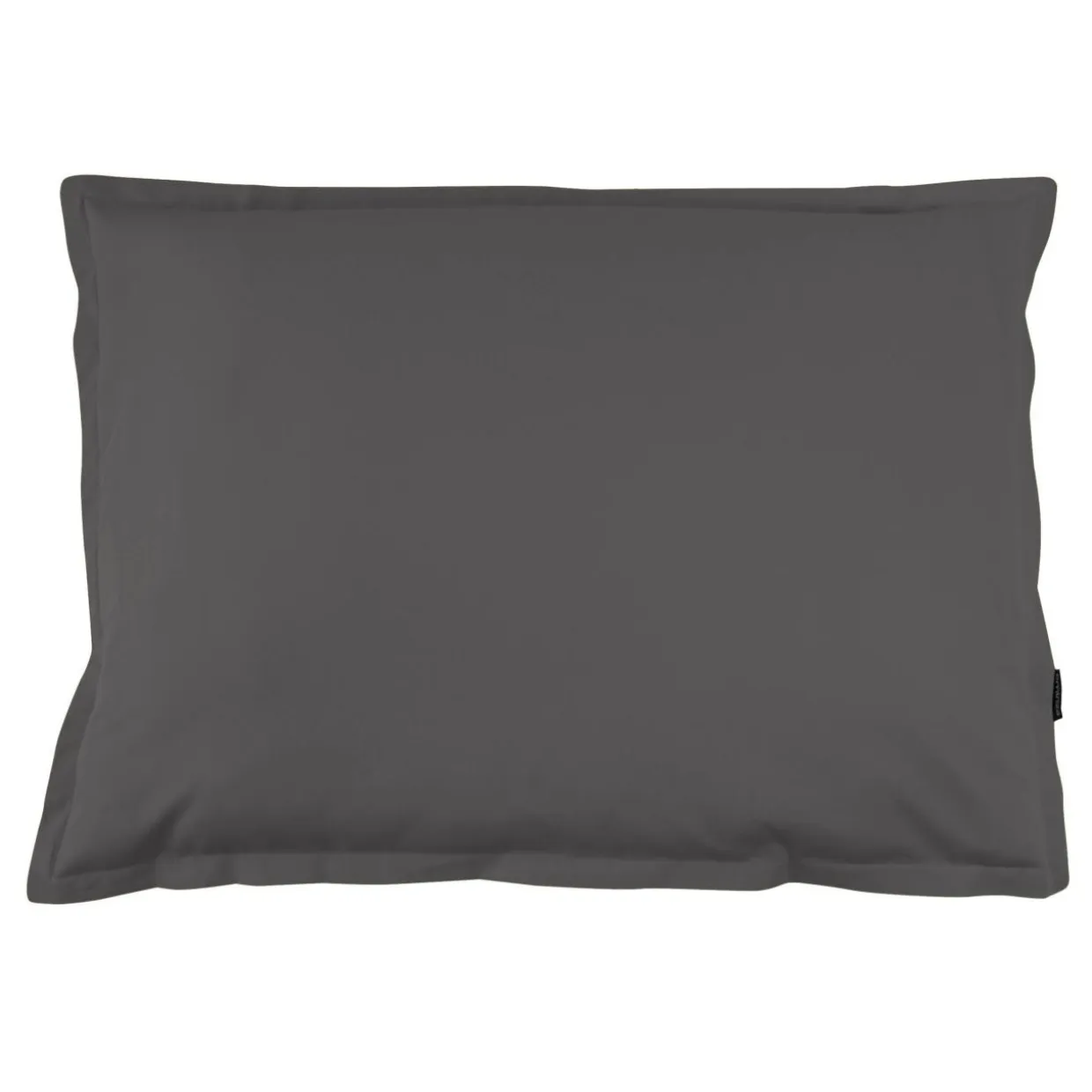 Taie d'oreiller rectangulaire percale de coton (80 cm) Cali Gris anthracite