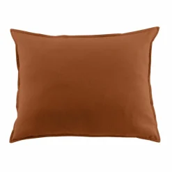 Taie d'oreiller rectangulaire flanelle de coton (50 x 80 cm) Nina Terracotta