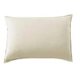 Taie d'oreiller rectangulaire lyocell Tencel™ lavé (50 x 80 cm) Olivia Beige pampa