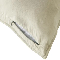 Taie d'oreiller rectangulaire lyocell Tencel™ lavé (50 x 80 cm) Olivia Beige pampa