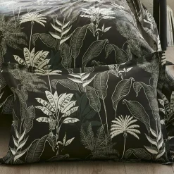 Taie d'oreiller rectangulaire satin de coton (50 x 70 cm) Cayenne Noire