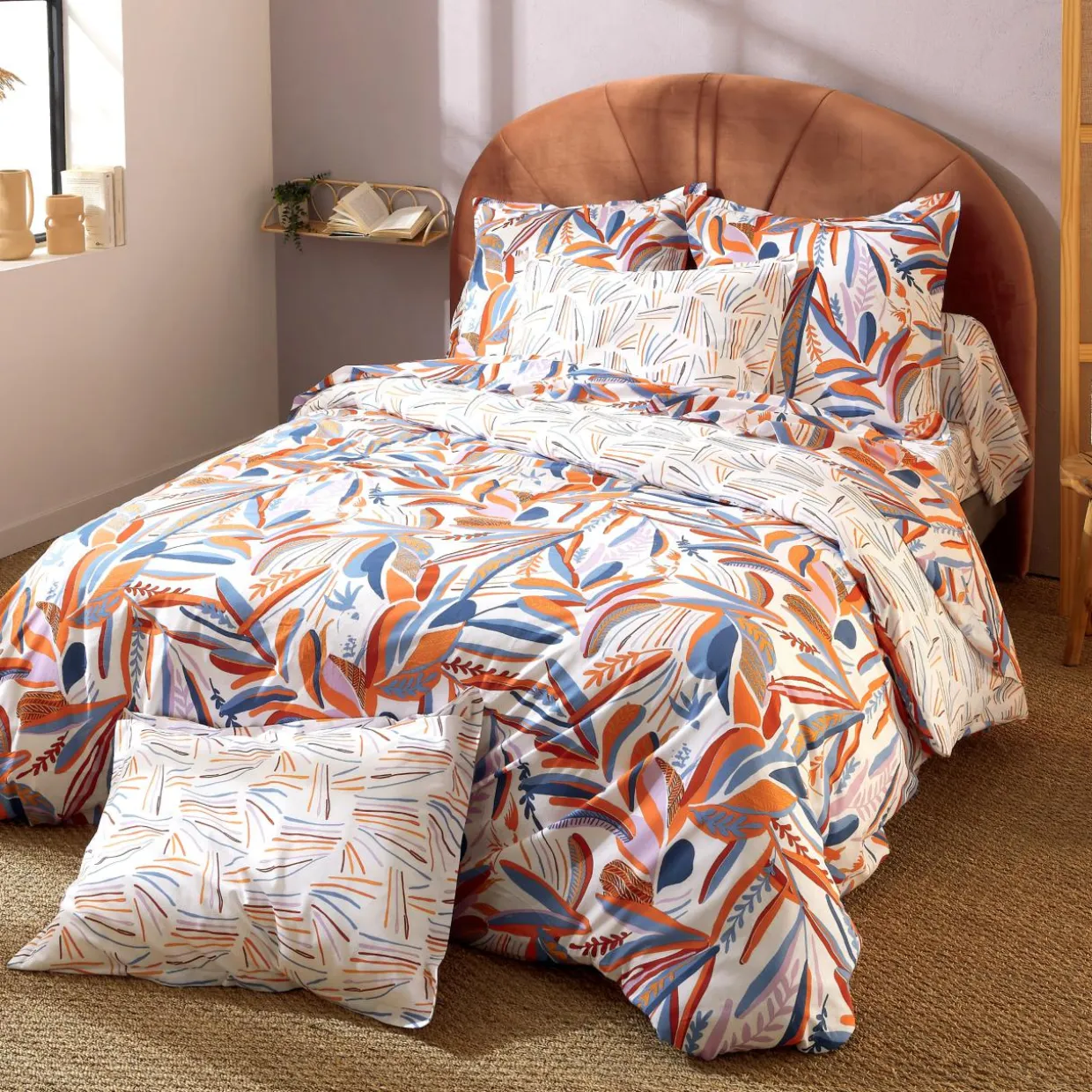 Taie d'oreiller rectangulaire coton (50 x 70 cm) Perroquet Salsa Multicolore
